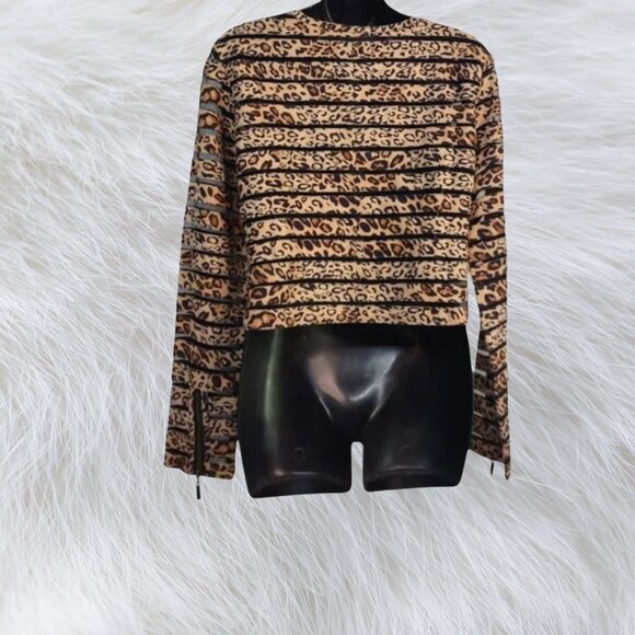 🐆 Ark & Co Animal Print Cropped Jacket – Size L (M/L Fit) 🐆 - Picture 9 of 9